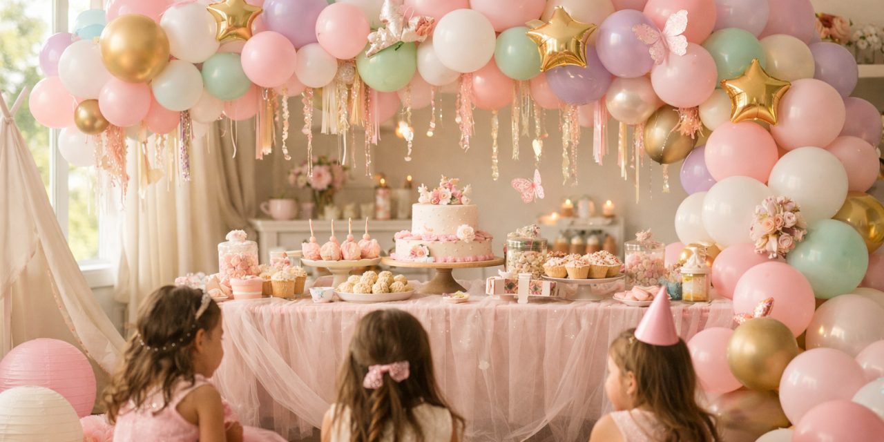 Cum se decorează cu baloane pentru o petrecere de fetițe?