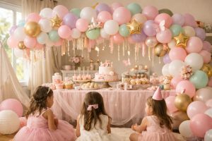Cum se decorează cu baloane pentru o petrecere de fetițe?
