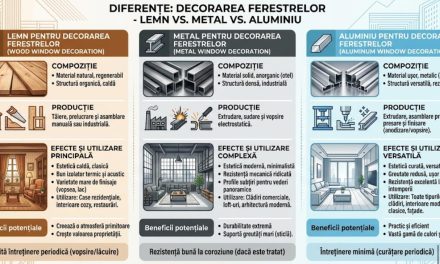 Aluminiu, metal sau lemn: diferente intre materialele folosite la decorarea ferestrelor