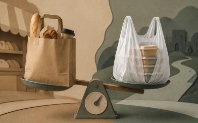 Pungi de hârtie sau de plastic. Cum le alegi pentru produsele pe care le vinzi